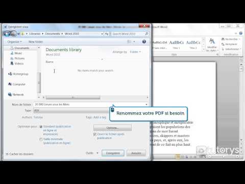 Vidéo: Comment Enregistrer Un Document Au Format .doc