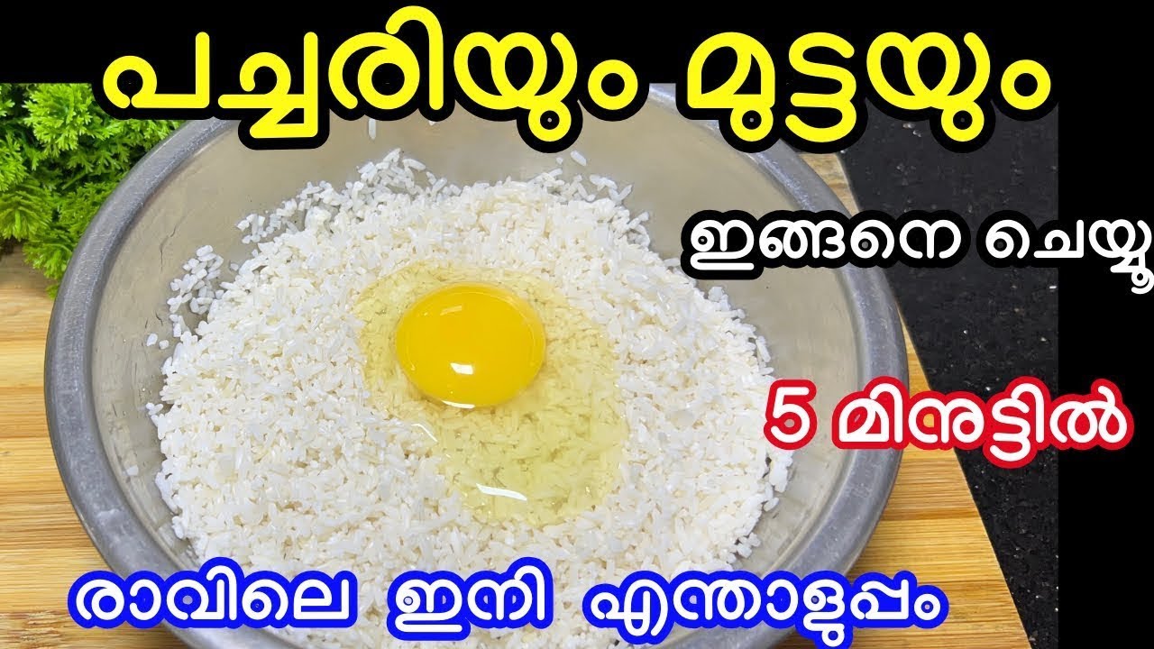 പച്ചരിയും ഒരറ്റ മുട്ടയും ഉണ്ടോ വീട്ടിൽ രാവിലെ 5 മിനുട്ടിൽ അടിപൊളി ചായക്കടി