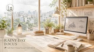 Rainy Day Focus 🌧️ | Soft Rain Ambience for Work, Study & Relaxation • 90 Min