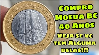 Compro Moedas de 1 Real Banco Central 40 Anos. Veja se vc tem alguma das que estou precisando.