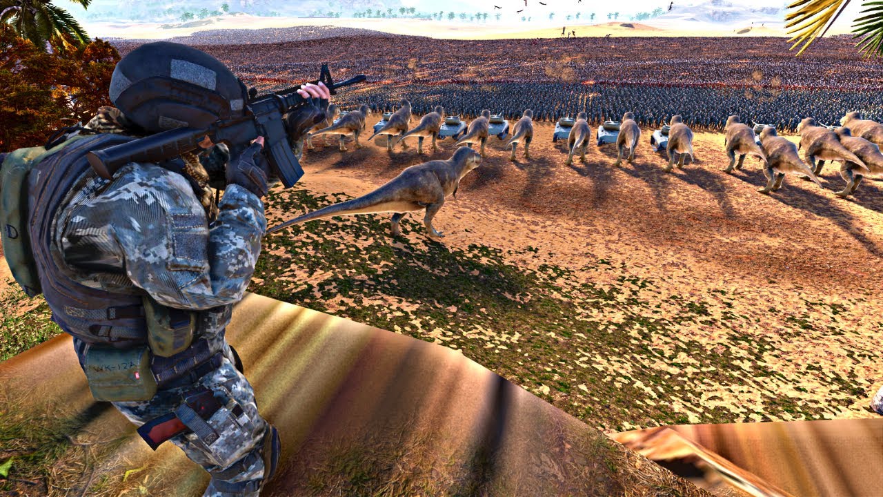 3,000,000 Orc Warriors attack Endangered TREX FAMILY - Epic Battle Simulator 2 - UEBS 2