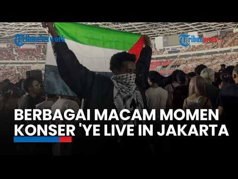 Palestinian Flag Waves at YE Live in Jakarta Concert
