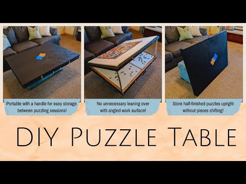 How to Build a Puzzle Coffee Table --with Build in Board Games