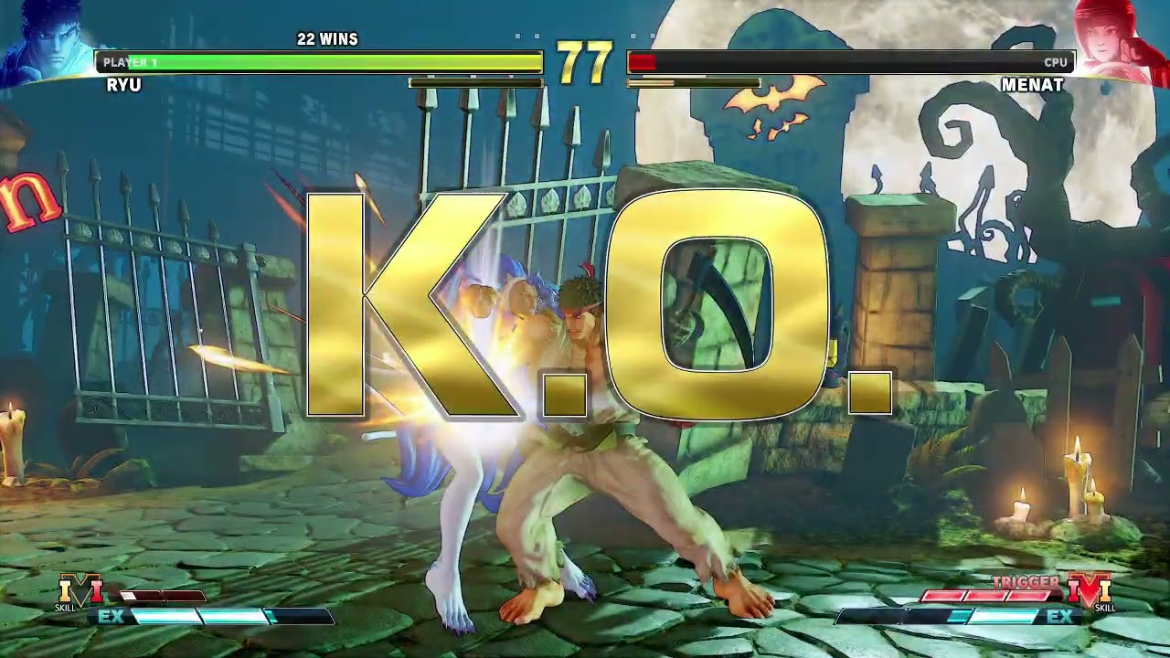 Street Fighter 5 Ryu Vs. Menat as Felicia