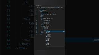 Unordered list in HTML | Unordered List | HTML | #html #coding #unorderedlist #vscode #short