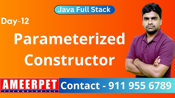 Java Full Stack | Parameterized Constructor and its use | By Srinivas | Ameerpet Technologies