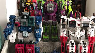 Transformers generation Titan class complete collection. Scorponok, metroplex, devastator, predaking