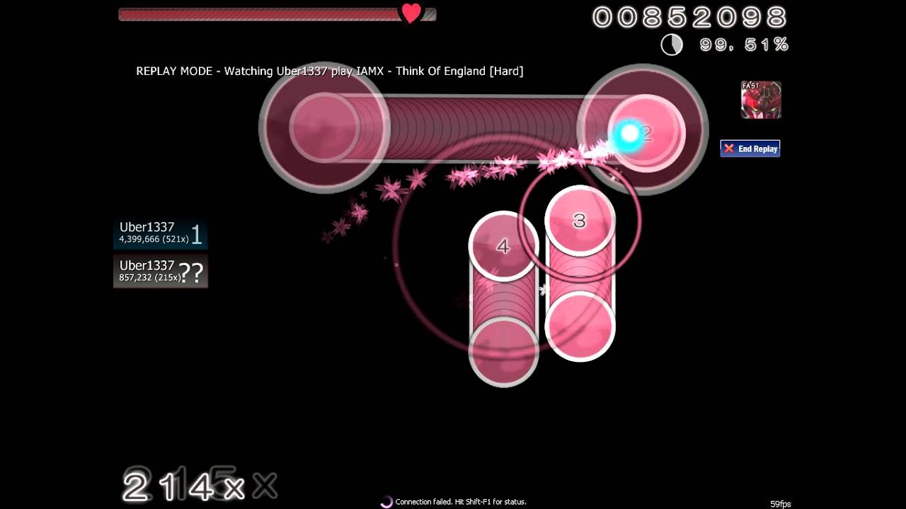 osu! IAMX - Think Of England [Hard] +DT - 98,97%