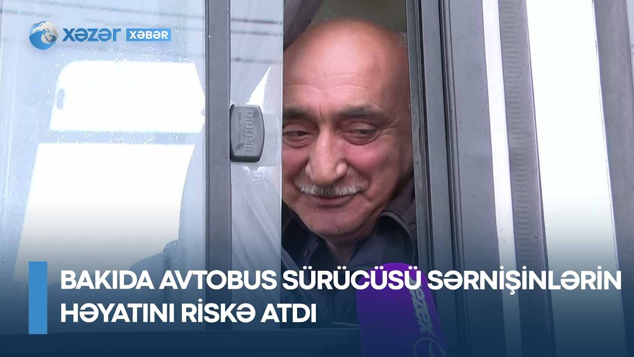 Bakıda avtobus sürücüsü sərnişinlərin həyatını RİSKƏ ATDI: Sükan arxasında telefonla danışdı