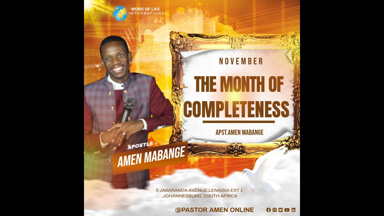 WELCOME TO OUR SUNDAY SERVICE WITH PASTOR AMEN MABANGE - YouTube