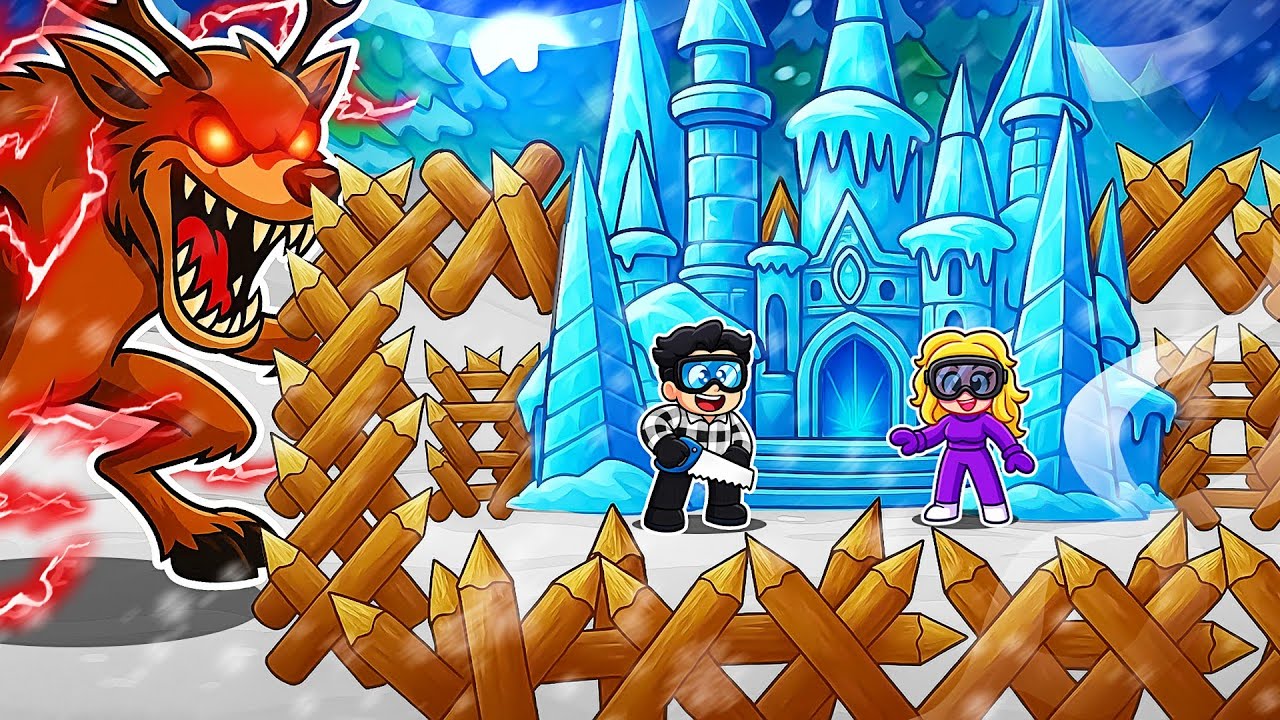 J’ai Construit La BASE DE CHÂTEAU DE GLACE la plus SÉCURISÉE 99 NUITS DANS LA PIRE FORÊT