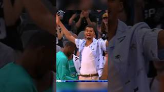 Wemby REACTION on Champagnenie’s DUNK #nba #basketball #nbaedits #sanantoniospurs #atlantahawks