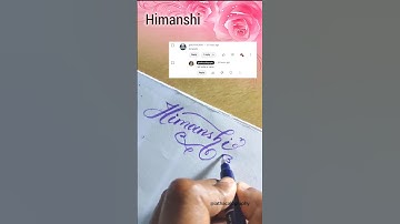 #brushpen #signature #calligraphyforbeginners #calligraphyloverwithcalligraphypen #himanshi