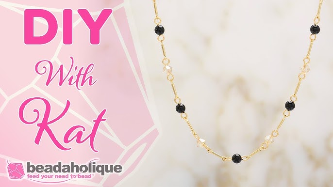 Jewelry Tutorial: How to Make a Chain and Crystal Bead Necklace 