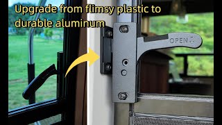 Upgrade Your RV Screen Door Latch - Heavy-Duty Aluminum Replacement Kit!