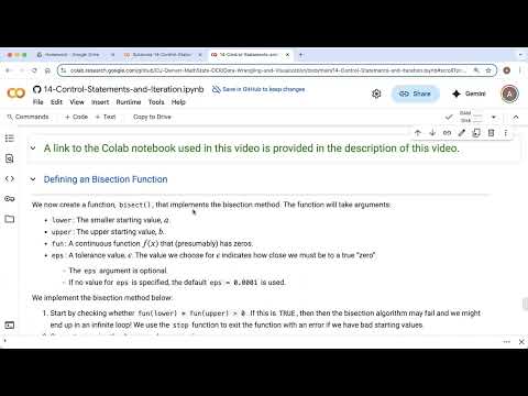 Coding a while Loop for the Bisection Method in R
