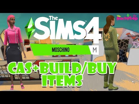 The Sims 4 Moschino Stuff Pack CAS and Build/Buy items! 