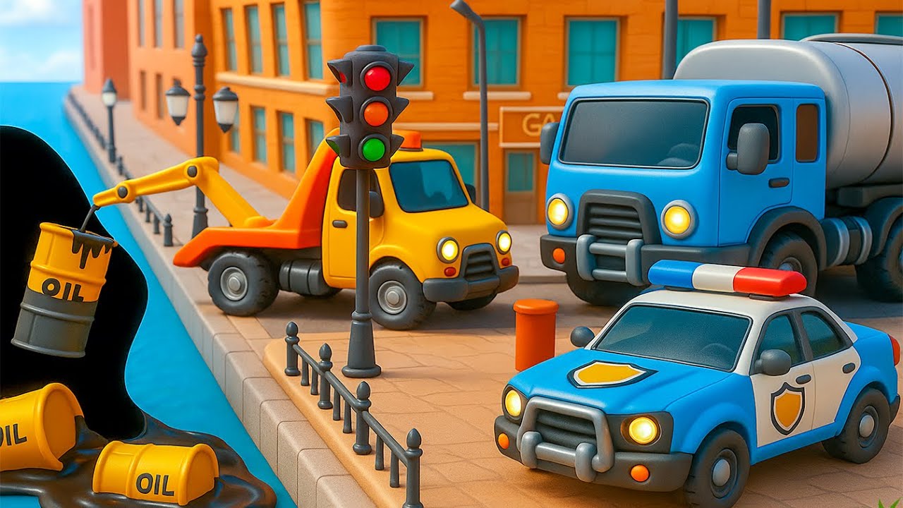 When Traffic Collapses — Emergency and Tow Trucks Take Control | Vehicle Animation 🚧🚨