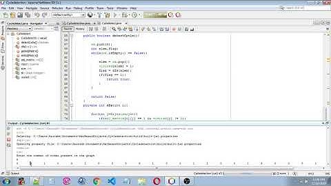 Cycle in undirected graph using DFS | Java Program