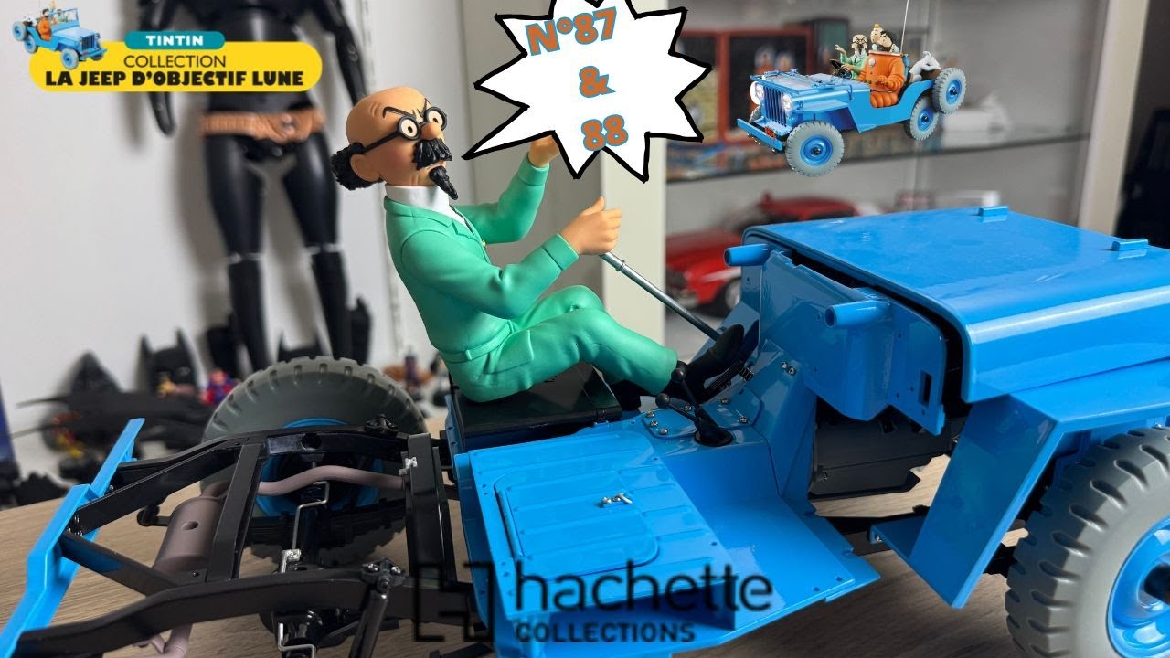 Lot De 2 Figurines TINTIN Construire la jeep Bleue N°40