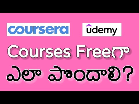 Get free courses on Coursera and Udemy in telugu | Free Courses telugu | Vamsi Bhavani