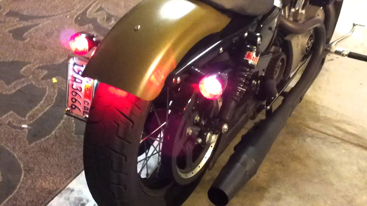 Nightster seat cut down new 3rd brake light YouTube