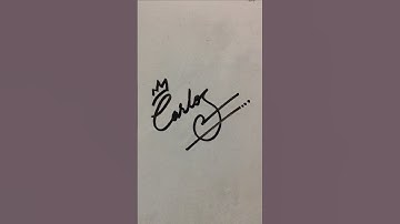 Signature for Carlos | C letter signature style #shorts #signature #calligraphy