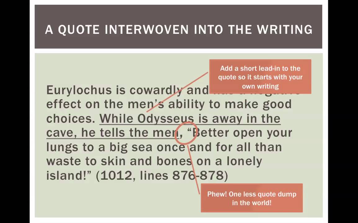 good ways to explain a quote in an essay