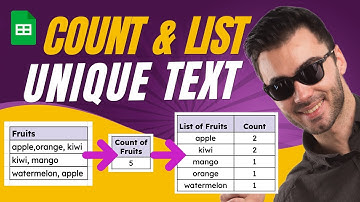 Count & List Unique Text in Table with One Formula!