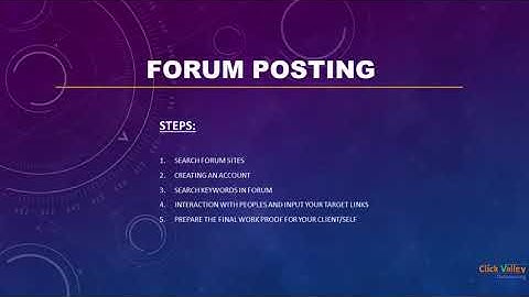 How to create back links using Forum Thread (Step by Step)
