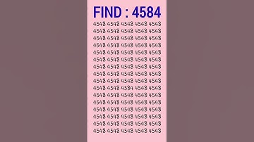 Challenge your visual acuity by spotting 4584 in 5 seconds #iq #shorts #vision #trending #ytviral