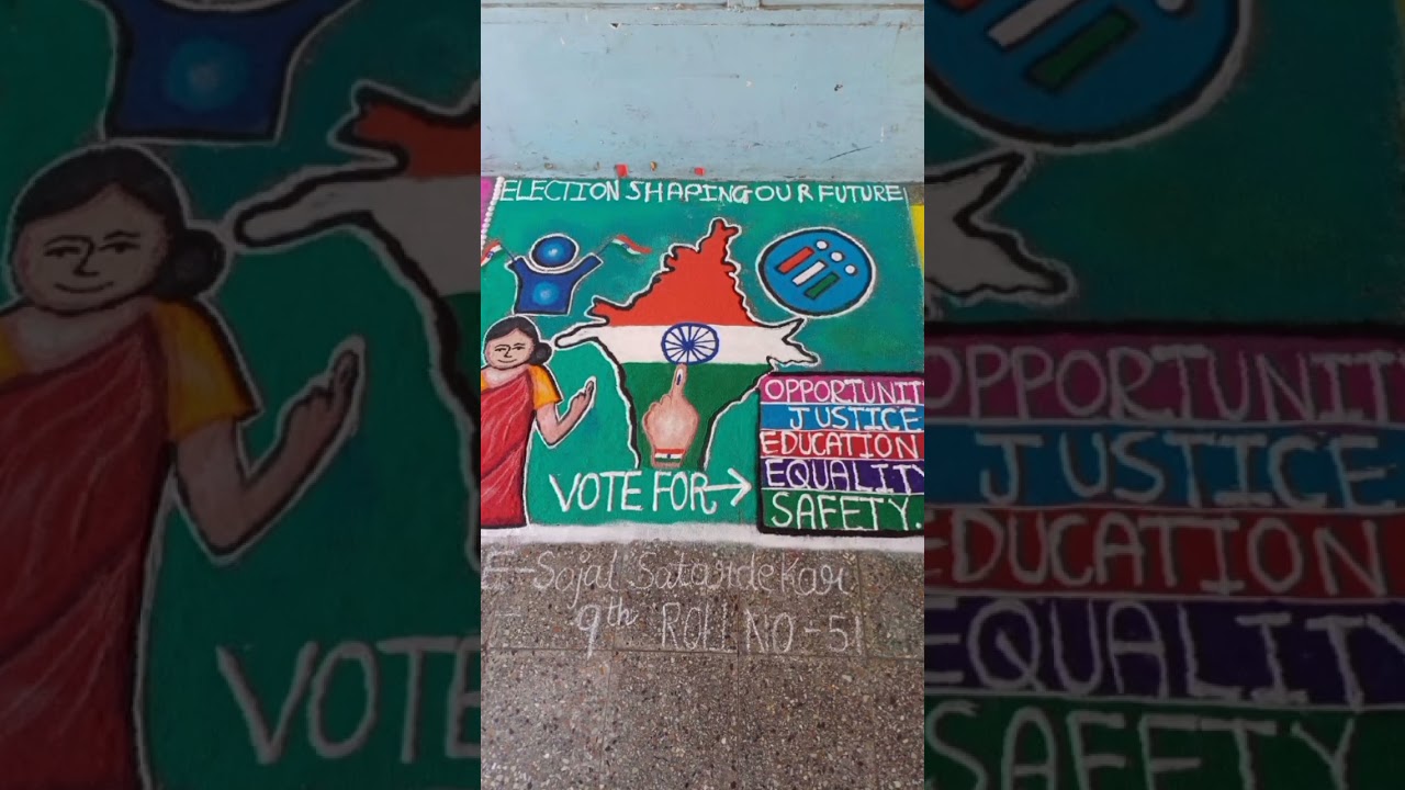 Rangoli on importance of elections 👆