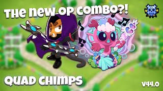 The NEW OP STRAT!!! Quad CHIMPS Guide || Bloons TD 6 (Version 44.1)