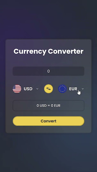 Build a Currency Converter Using HTML CSS & JavaScript #html #htmlcss #javascript #website #coding