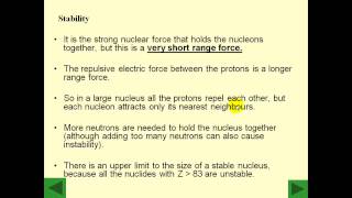 7.2.5 nuclear stability and half life