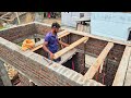 Techniques of Brickwall Room Top Centring Support Installation Process |Formwork Construction