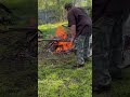 Ron caught the yard on fire #burning #wood #gardening #prepping #yard #yardmaintenance #gastorch