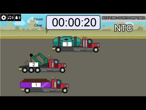 BIG Lorry Race! 1 MINUTE  COUNTDOWN TIMER