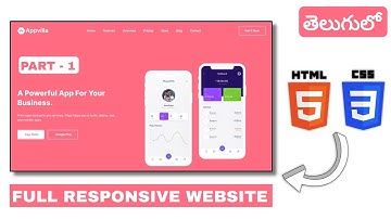How To Make Website Using HTML & CSS In Telugu | Full Responsive Multi Page Website Design