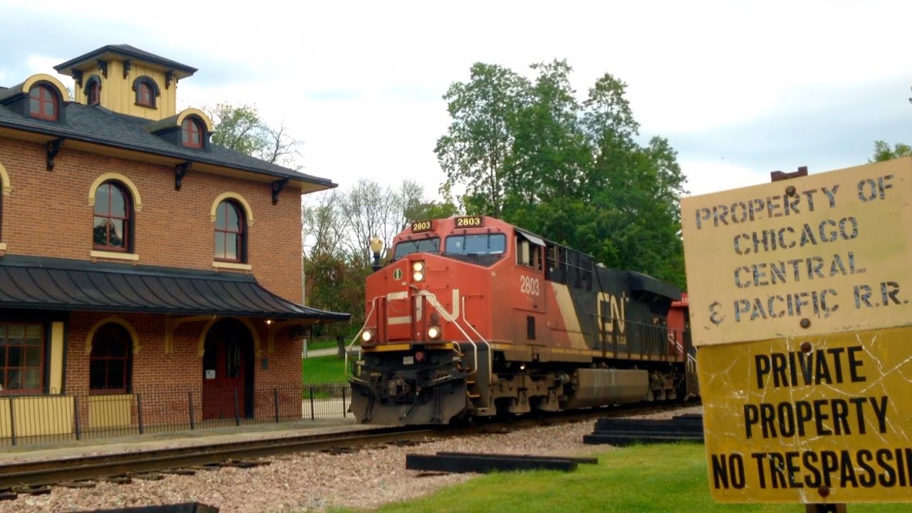 CN TRAIN M338 in Galena, IL on September 2, 2017 YouTube