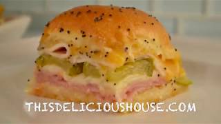 Ham and Cheese Sliders on King's Hawaiian Sweet Rolls