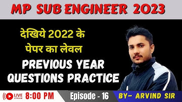 MP SUB ENGINEER 2022 Paper Analysis || Civil Engineering || MP Sub Engineer vacancy  2023  ||