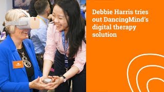 Debbie Harris tries out DancingMind's digital therapy solution