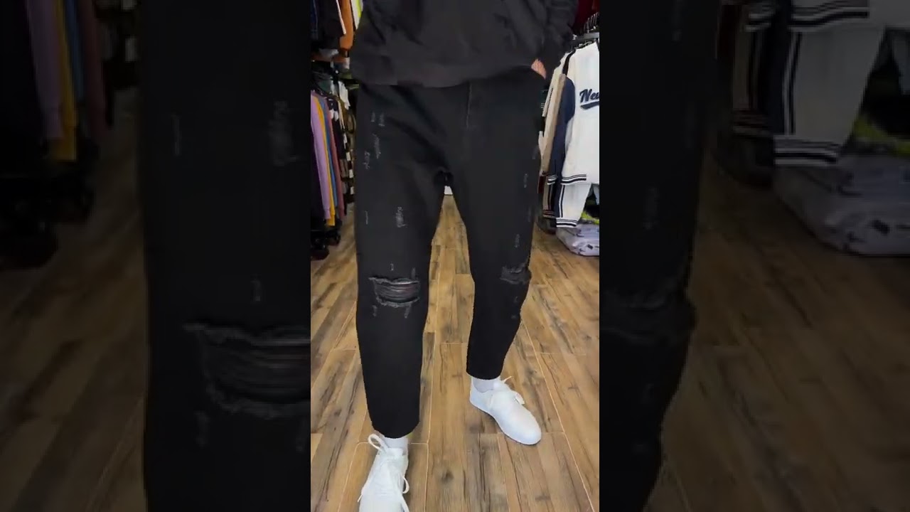 black tone pant ankle length for men 