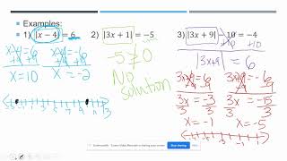 1.4 Notes:  Absolute value equations A1