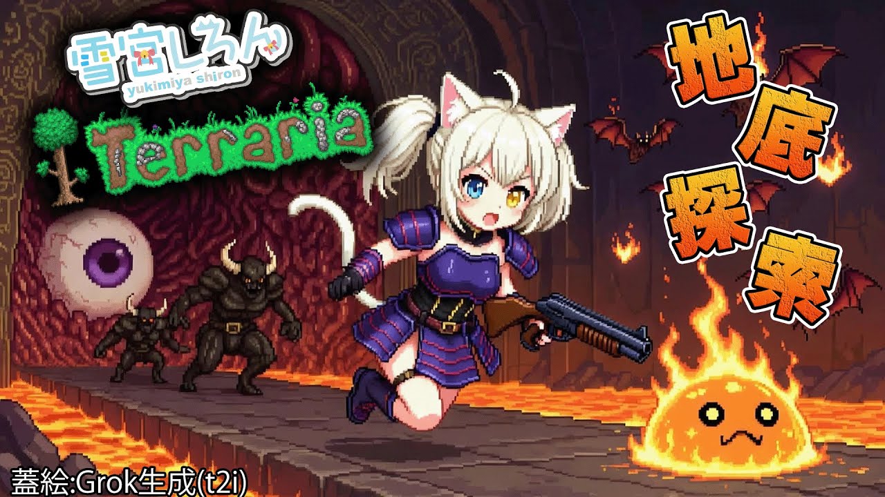 【terraria】ハードモード準備！地底とか探索するぞ～！【雪宮しろん／新人Vtuber】