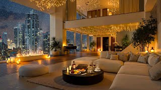 Download Lagu 4K Serene Winter Night Vibes ❄ Luxury Apartment with Smooth Jazz Piano for Unwind, Stress Relief MP3