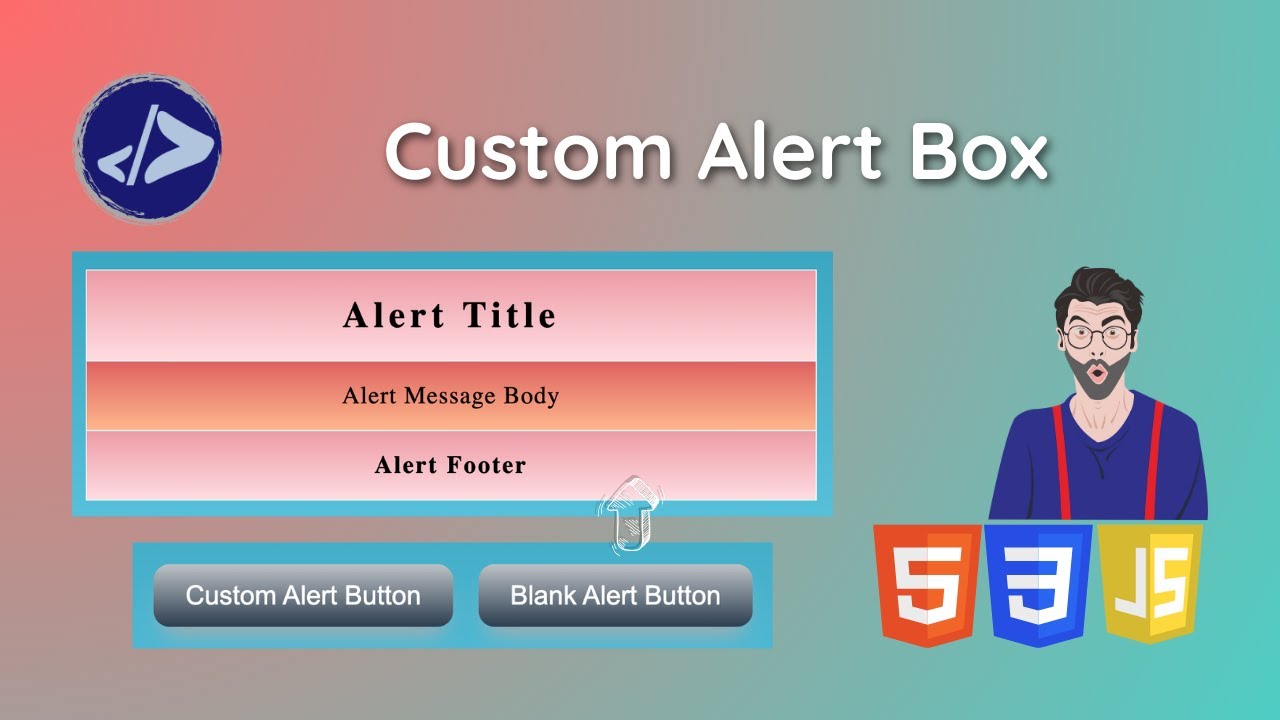 alert php สวยๆ  Update 2022  Custom Alert Box | Customized Dev | Custom Alert Box using HTML, CSS and JavaScript