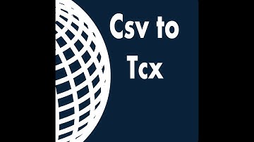 Csv to Tcx