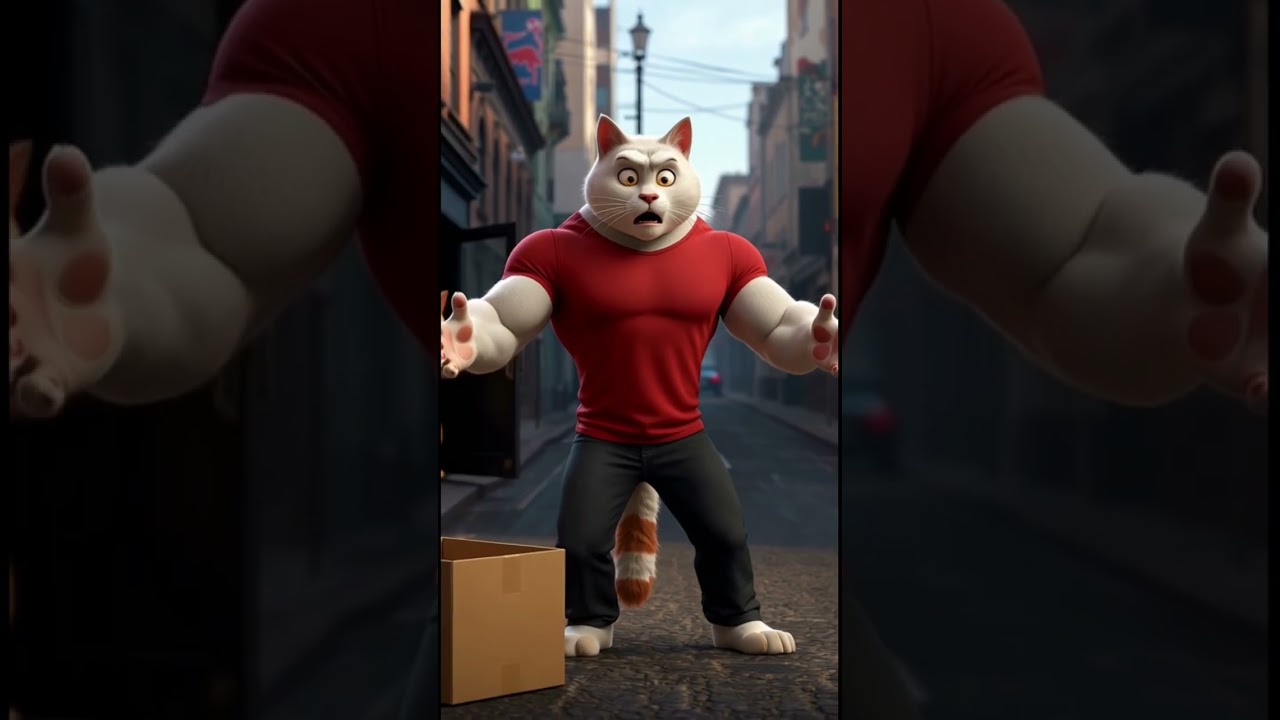 "Flying Box Chaos! 🐱✨ Funny Cat & Chick Short Animation | MeowVerse AI"